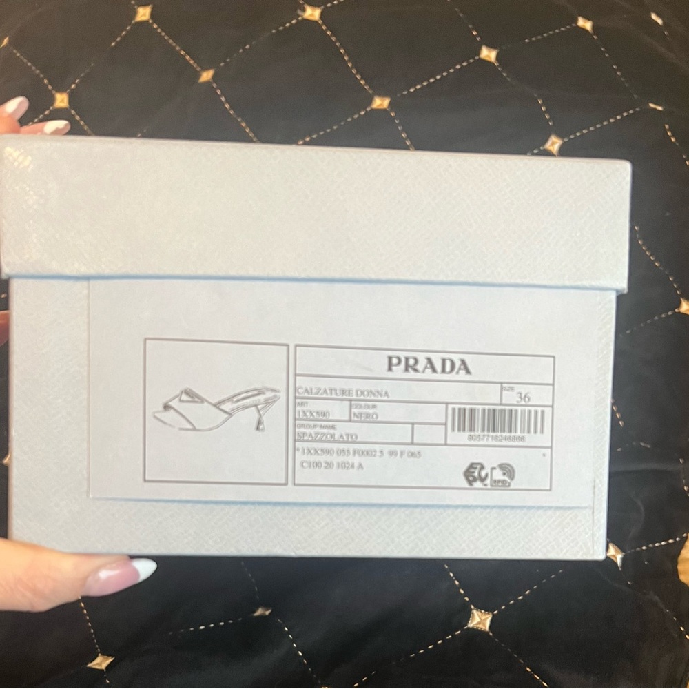 Prada Donna Sandals Size ; 6 Color ; Black Brand New In Box - Picture 6 of 7
